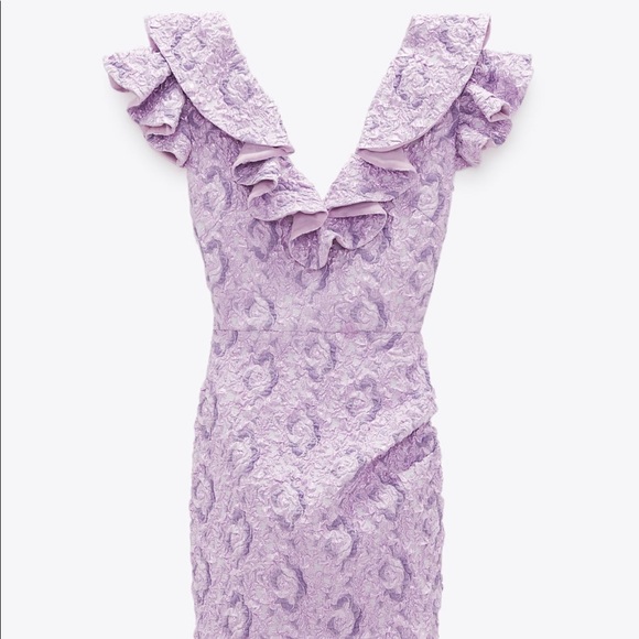 zara ruffled mini dress